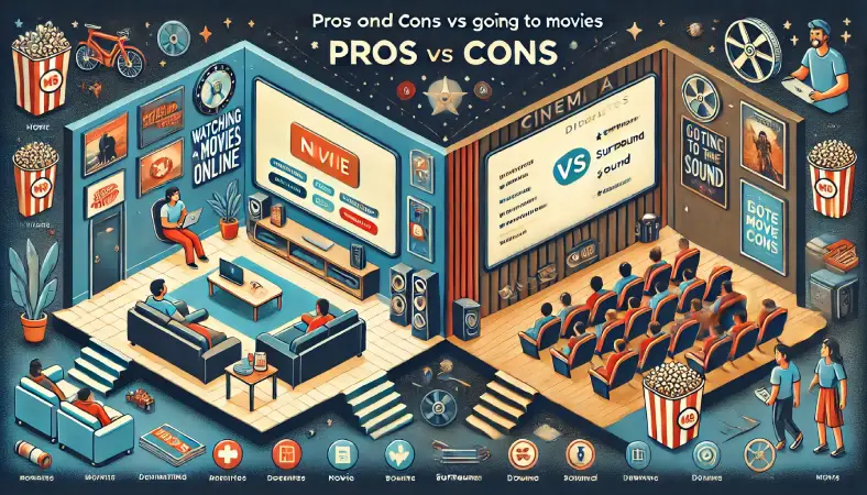 Comparing the Pros and Cons of Watching Movies Online vs. Going to the Cinema on movieded.com